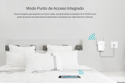 Repetidor Wi-fi Mesh Ac1200 Tp Link Re305 Doble Banda