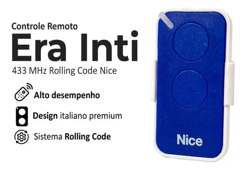Mando A Distancia Era Inti Linear Blue Hcs De 2 Botones - Bonito Azul