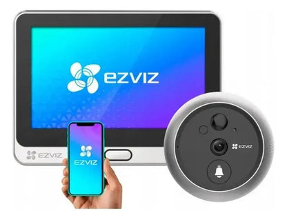 Mirilla Inteligente Full Hd 1080p Wifi C/monitor Dp2c Ezviz Negro