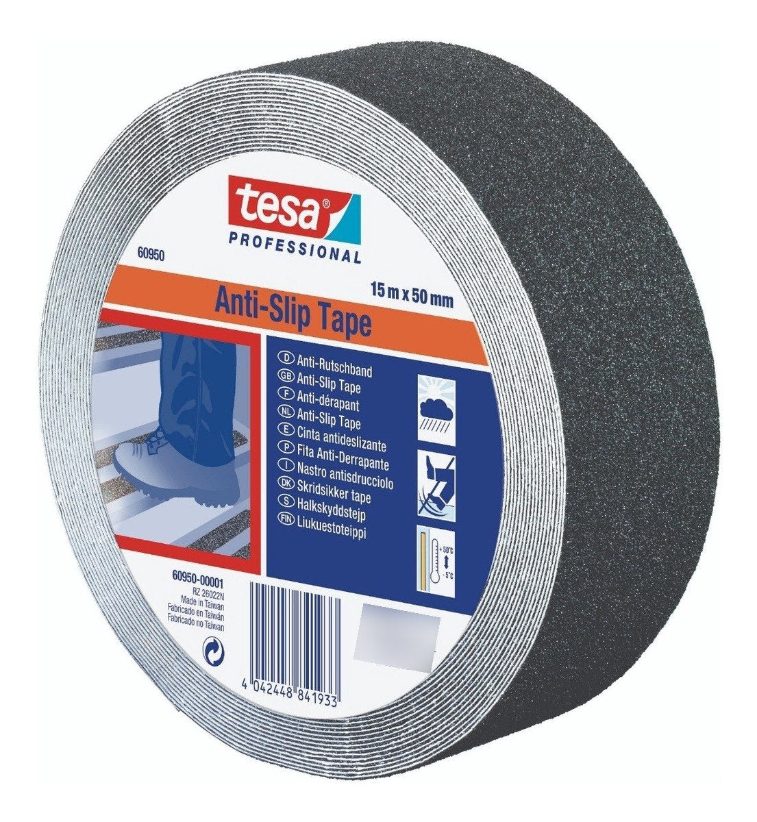 Cinta Antideslizante Negra 15m X 50mm Tesa
