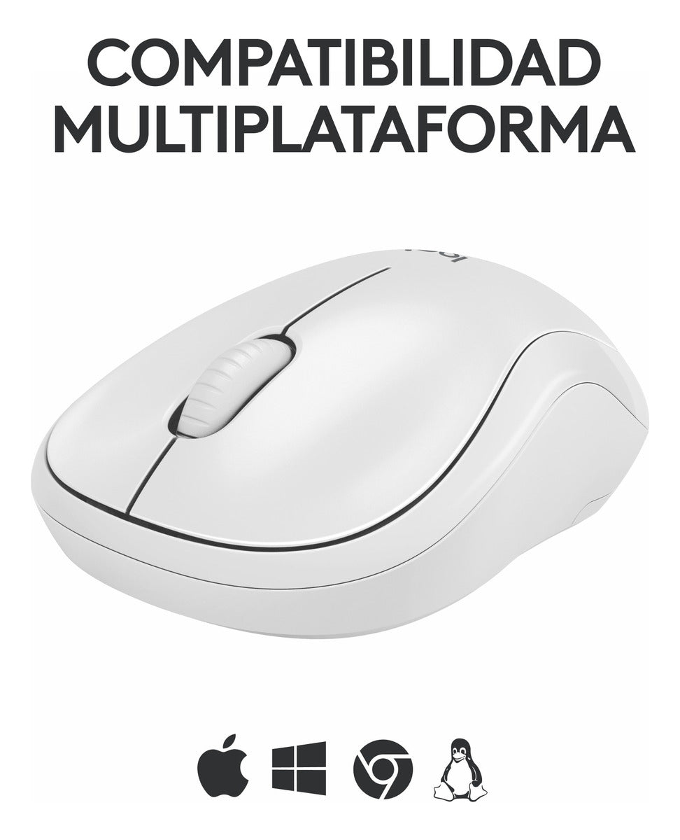 Mouse Inalámbrico M240 Logitech Click Silencioso Blanco