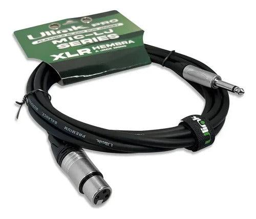 Cable Audio Xlr Hembra Jack Mono 6 Metros Ul-mic-xj6006