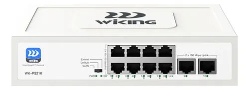 Switch 8fe Poe+ (76w) 250mts + 2fe No Administrable Wiking