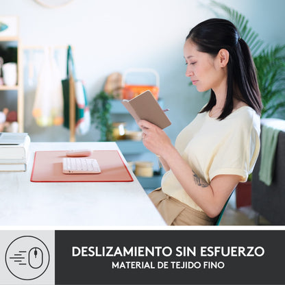 Alfombrilla Escritorio Mouse Pad Logitech Rosa Grande Xl