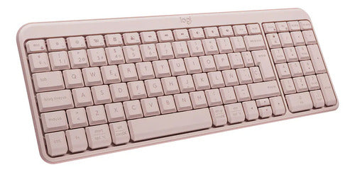 Teclado Inalámbrico Bluetooth Logitech K250 Rosado Rosa Español España