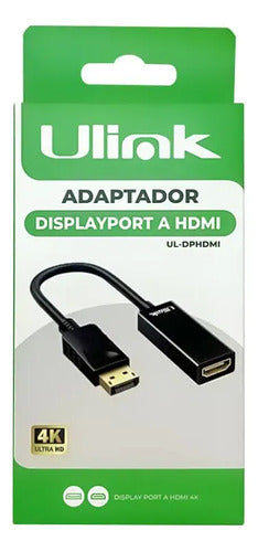 Cable Adaptador Displayport Macho A Hdmi Hembra Ulink