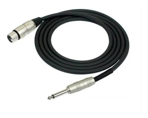 Cable Audio Xlr Hembra Jack Mono 6 Metros Ul-mic-xj6006