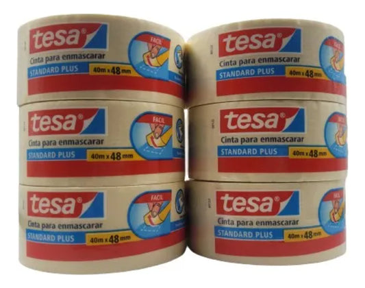 Pack 6 Cinta De Enmascarar Masking Tape 40mt X 48mm Tesa