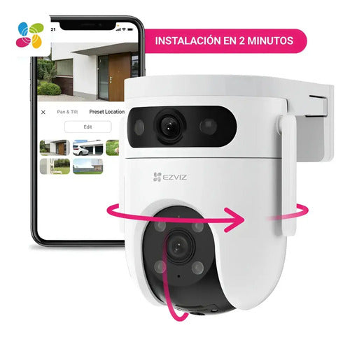 Pack 3 Cámaras Seguridad Exterior H9c 3k Full Hd Wifi Ezviz Blanco
