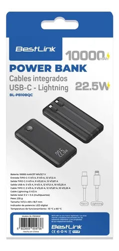 Powerbank Carga Rapida 10000mah Bestlink 22.5w Usb Blpb10bqc Negro