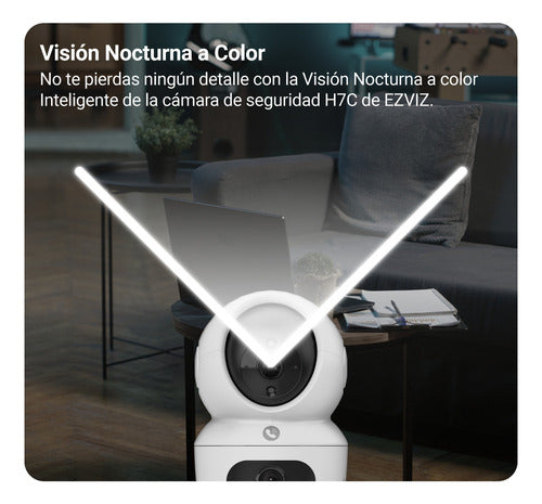 Cámara Pt Inteligente Wifi H7c Dual 2k + Panoramica Ezviz - Blanco