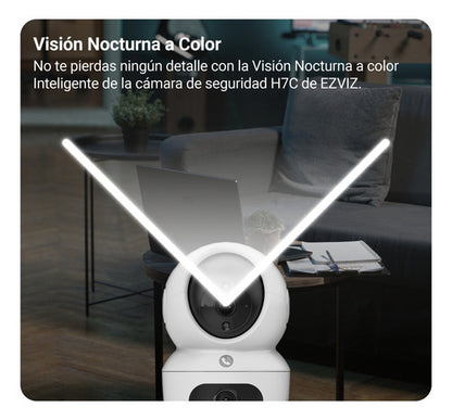 Cámara Pt Inteligente Wifi H7c Dual 2k + Panoramica Ezviz - Blanco