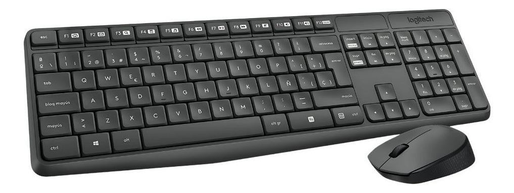 Kit Teclado Mouse Inalámbrico Mk235 Logitech Español España