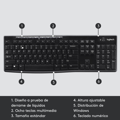 Teclado Inalámbrico Logitech K270 2.4 Ghz Español