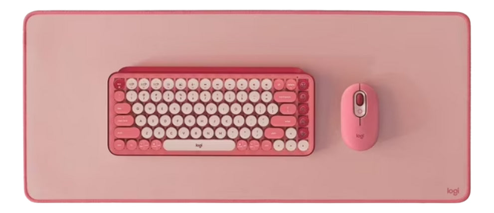 Alfombrilla Escritorio Mouse Pad Logitech Rosa Grande Xl
