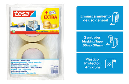 Plastico Protector Pintura Y Masking Economico Tesa