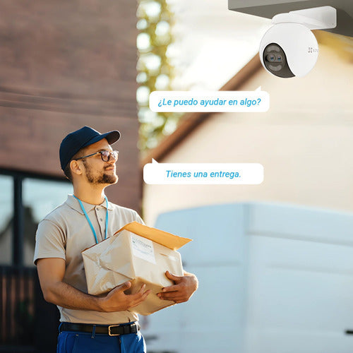 Cámara Seguridad Exterior H80x Lente Dual 360° 4k 2mp Ezviz Blanco
