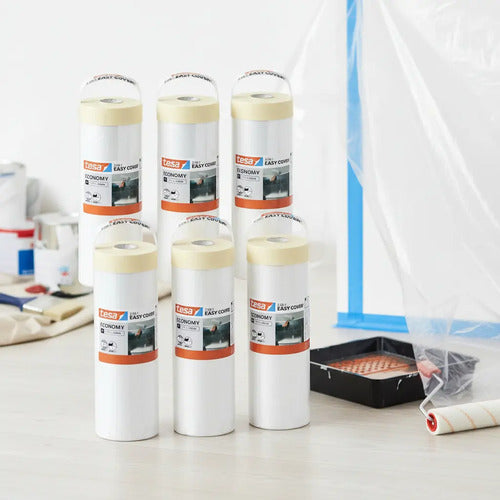 Plástico Protector Adhesivo Tesa 15mt X 2600mm 2 En 1 Pack 6