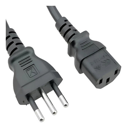 Cable Fuente Poder Pc Cargador 1.8 Mt  Negro