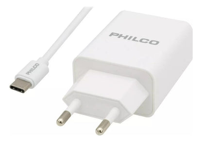 Cargador 2usb Carga Rápida 2.1amp Conector Tipo C Sec Philco