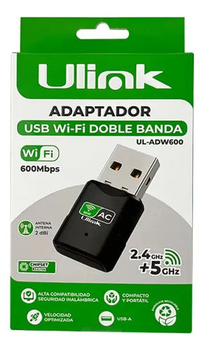 Adaptador Wifi Usb 600mbps Dual Band Ulink Ul-adw600