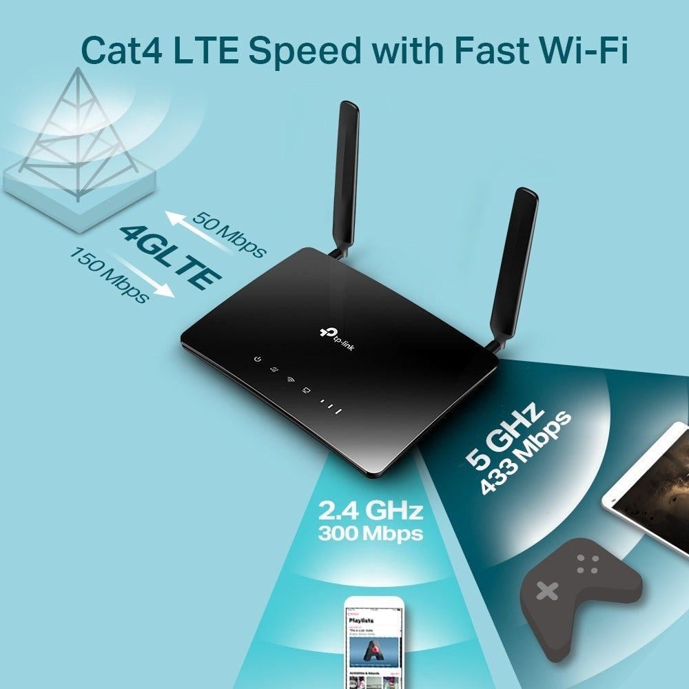 Router Ac750 Archer Mr200 Sim 4g Lte Doble Banda Tp-link