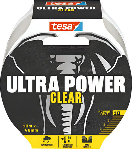 Cinta Reparación Ultra Power Clear Invisible 10mx48mm Tesa® Transparente Lisa