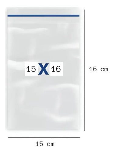 Bolsa Cierre Hermético Tipo Click 15x16 Cm Pack 200