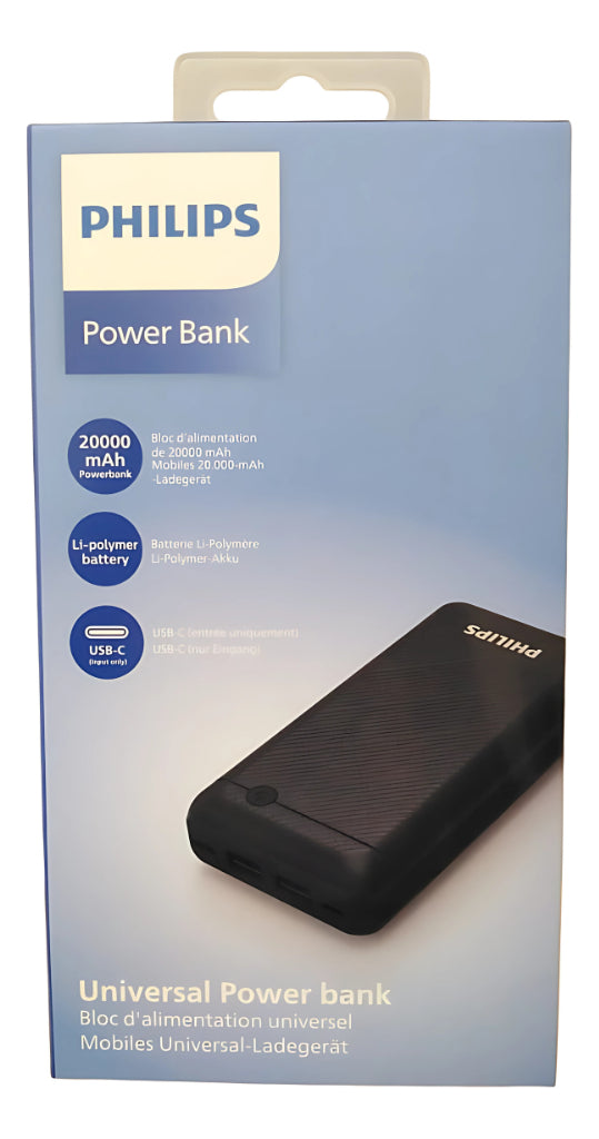 Cargador Portátil Power Bank 20.000 Philips Universal Usb-c