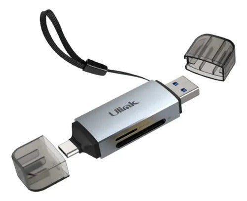Adaptador Tarjeta Sd Microsd Macbook Celular Usb C 2tb Ulink Gris