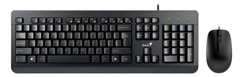 Kit Teclado Mouse Alámbrico Usb Genius Km-160 Español Genius Negro