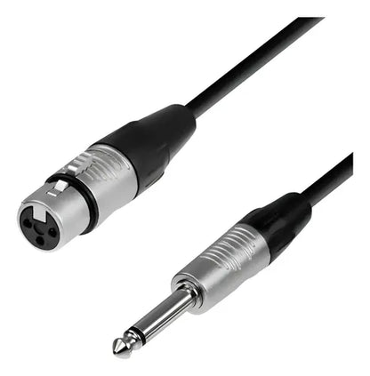 Cable Audio Xlr Hembra Jack Mono 6 Metros Ul-mic-xj6006