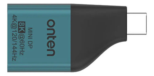 Conversor Onten Usb-c Mini Displayport 8k 60hz  Otn-uc103m Azul Petróleo