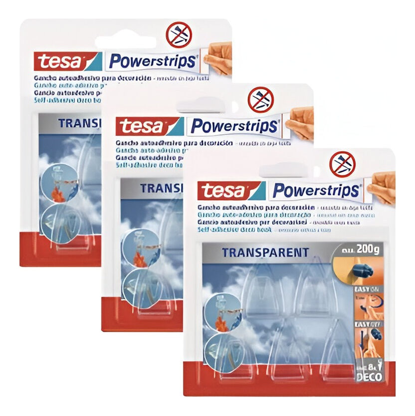 Pack X 4 Decohook Ganchos Autoadhesivos Tesa