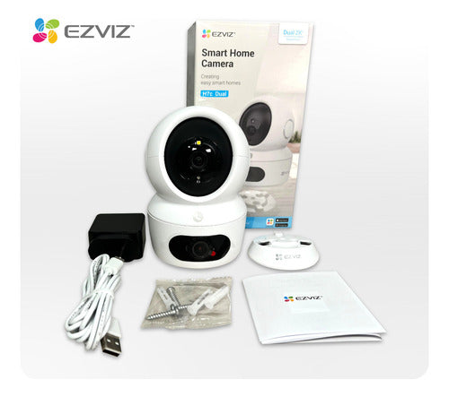 Cámara Pt Inteligente Wifi H7c Dual 2k + Panoramica Ezviz - Blanco