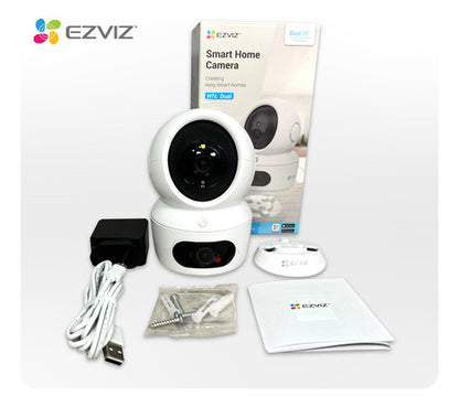 Cámara Pt Inteligente Wifi H7c Dual 2k + Panoramica Ezviz - Blanco