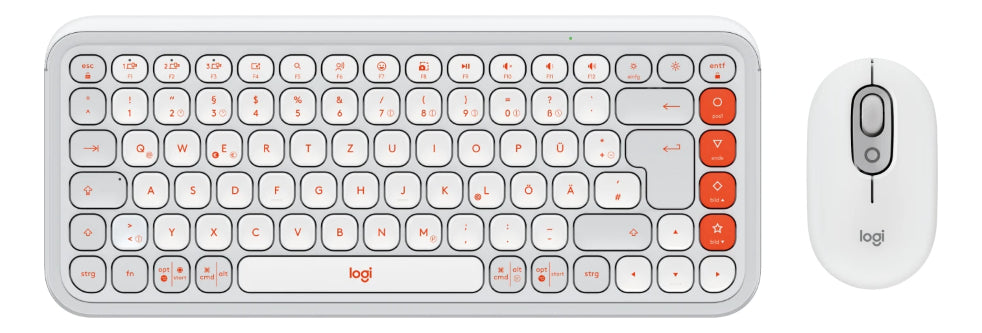 Kit Teclado Mouse Logitech Pop Icon Español Blanco