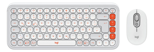 Kit Teclado Mouse Logitech Pop Icon Español Blanco