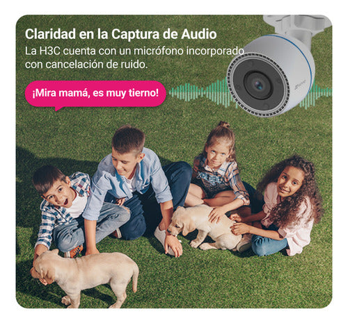 Camara Seguridad Fija Exterior Wifi H3c 2mp Con Ia Ezviz Blanco