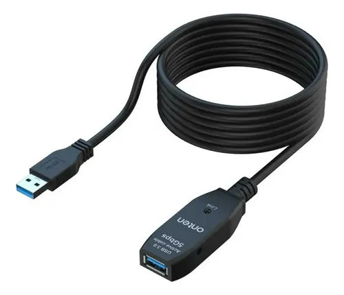 Cable Alargador Usb 3.0 10metros Chip Reforzado Activo Onten Negro