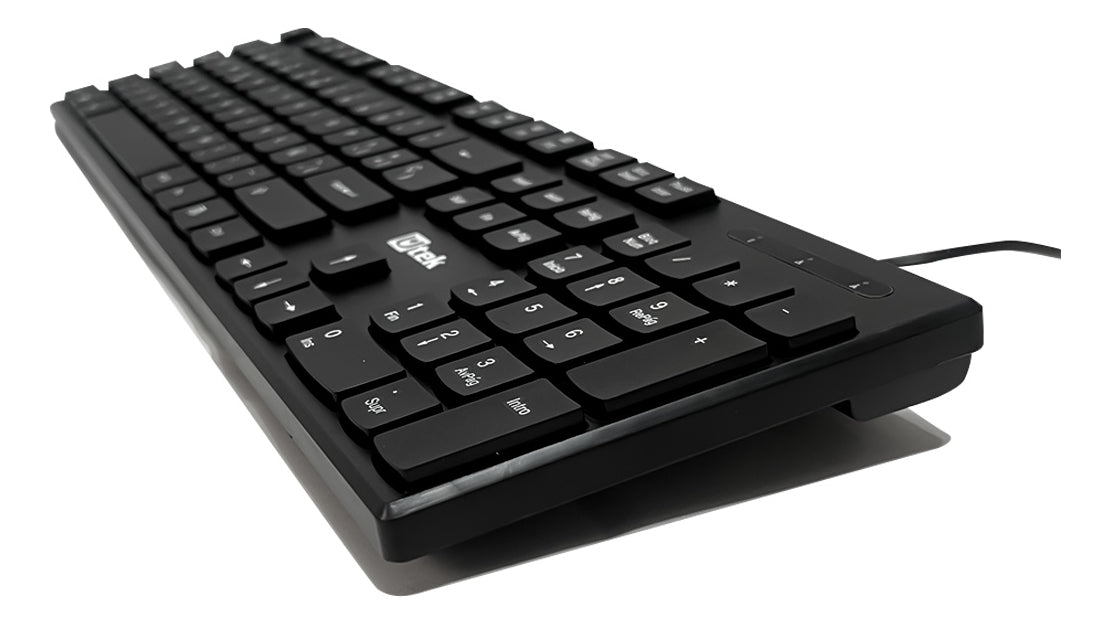 Teclado Alámbrico Usb Multimedia Teclas Slim Ut-kb750