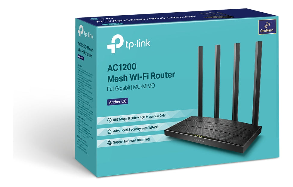 Router Wi-fi Archer C6 Doble Banda Ac1200 Mu-mimo V4 Tp-link