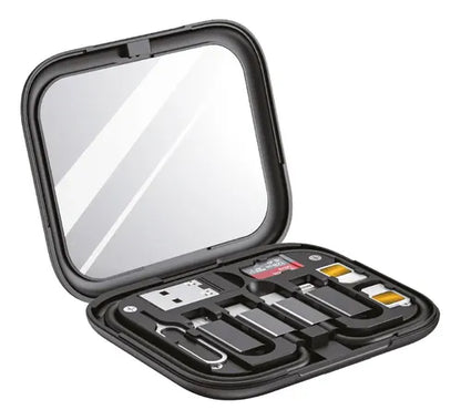 Kit Cable 9 En 1 Portátil Usb Usb Tipo C Micro Usb Micro Sd Negro