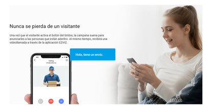 Timbre Mirilla Wifi Ezviz Hp4 Graba Contesta Desde App