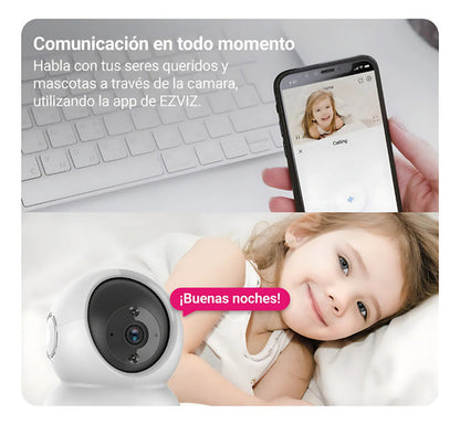 Pack 2x1 Cámara Seguridad Wifi H6c Pro 2k Interior Ezviz Blanco