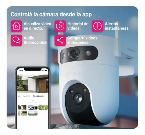 Pack 2 Cámara Inteligente Exterior H9c 3k Full Hd Wifi Ezviz Blanco