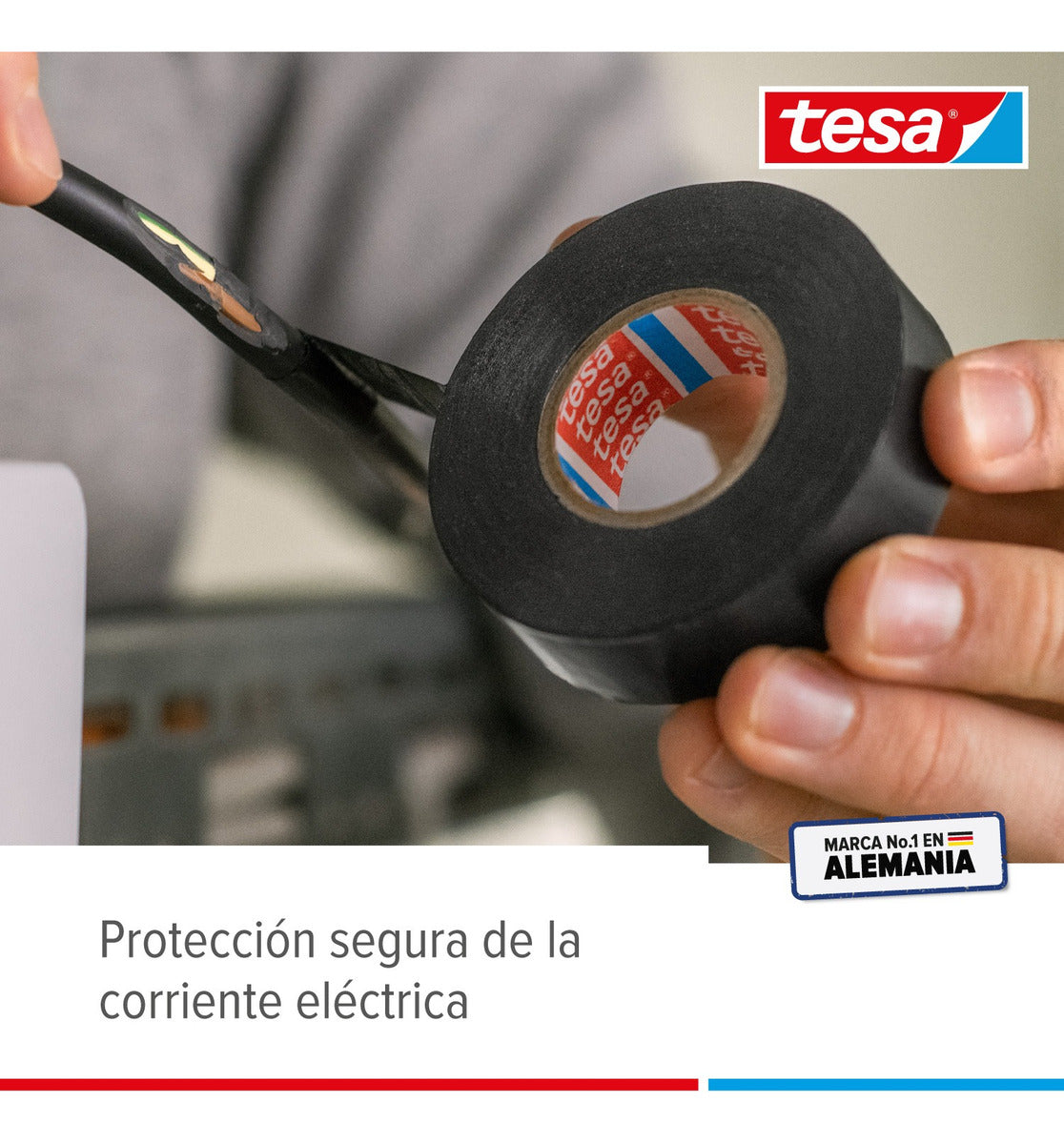 Pack 5unidades Cinta Aislante Tesa 10mt X 18mm Negra