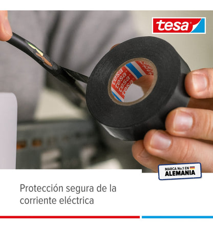 Pack 5unidades Cinta Aislante Tesa 10mt X 18mm Negra