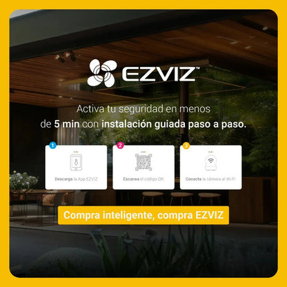Pack 2 Cámara Inteligente Exterior H9c 3k Full Hd Wifi Ezviz Blanco