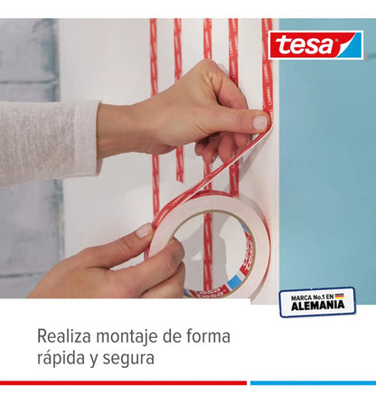Pack 2 Unidades Cinta Adhesiva Doble Cara 1,5mtx19mm Tesa Blanco